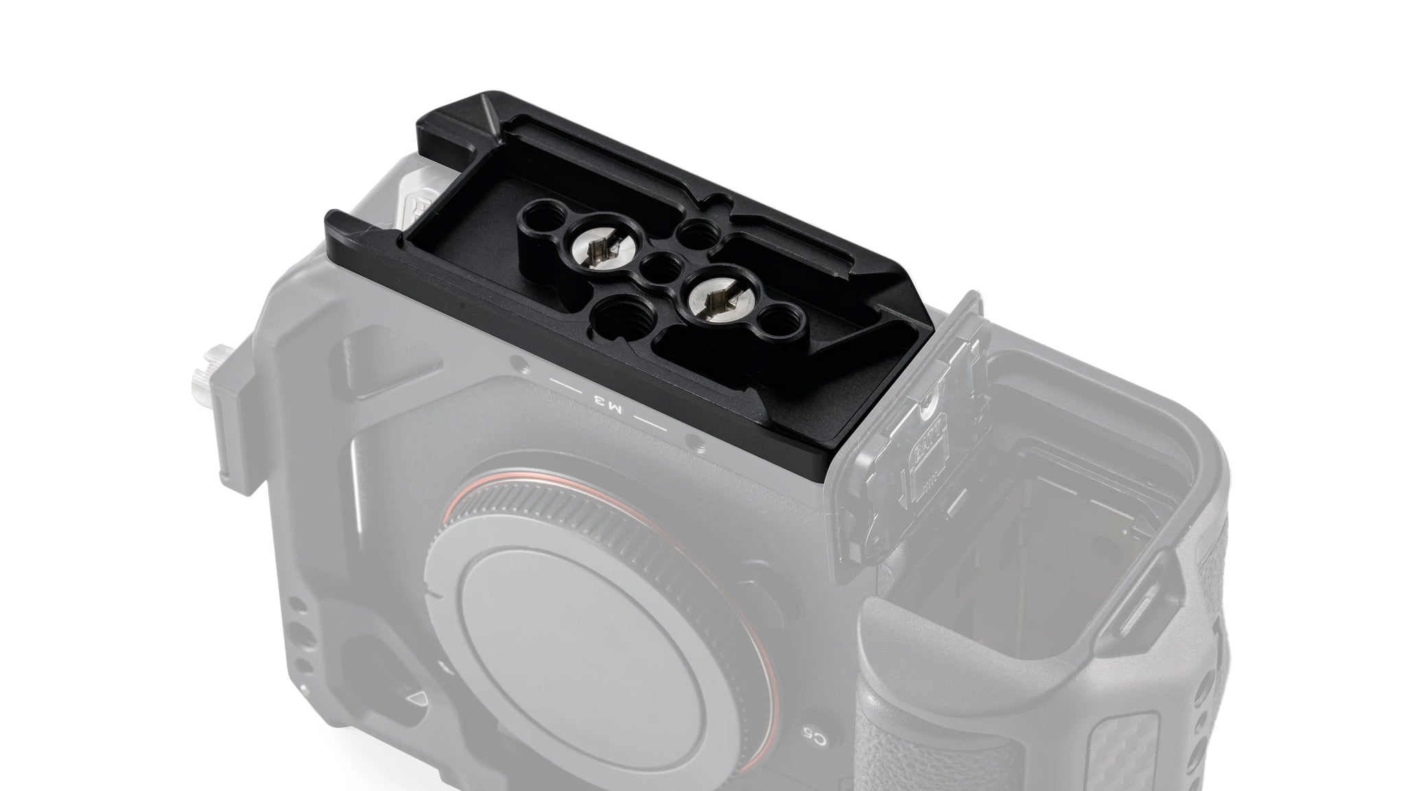 ARCA Bottom Plate with Cable Passthrough for a1 II/a9 III – Black