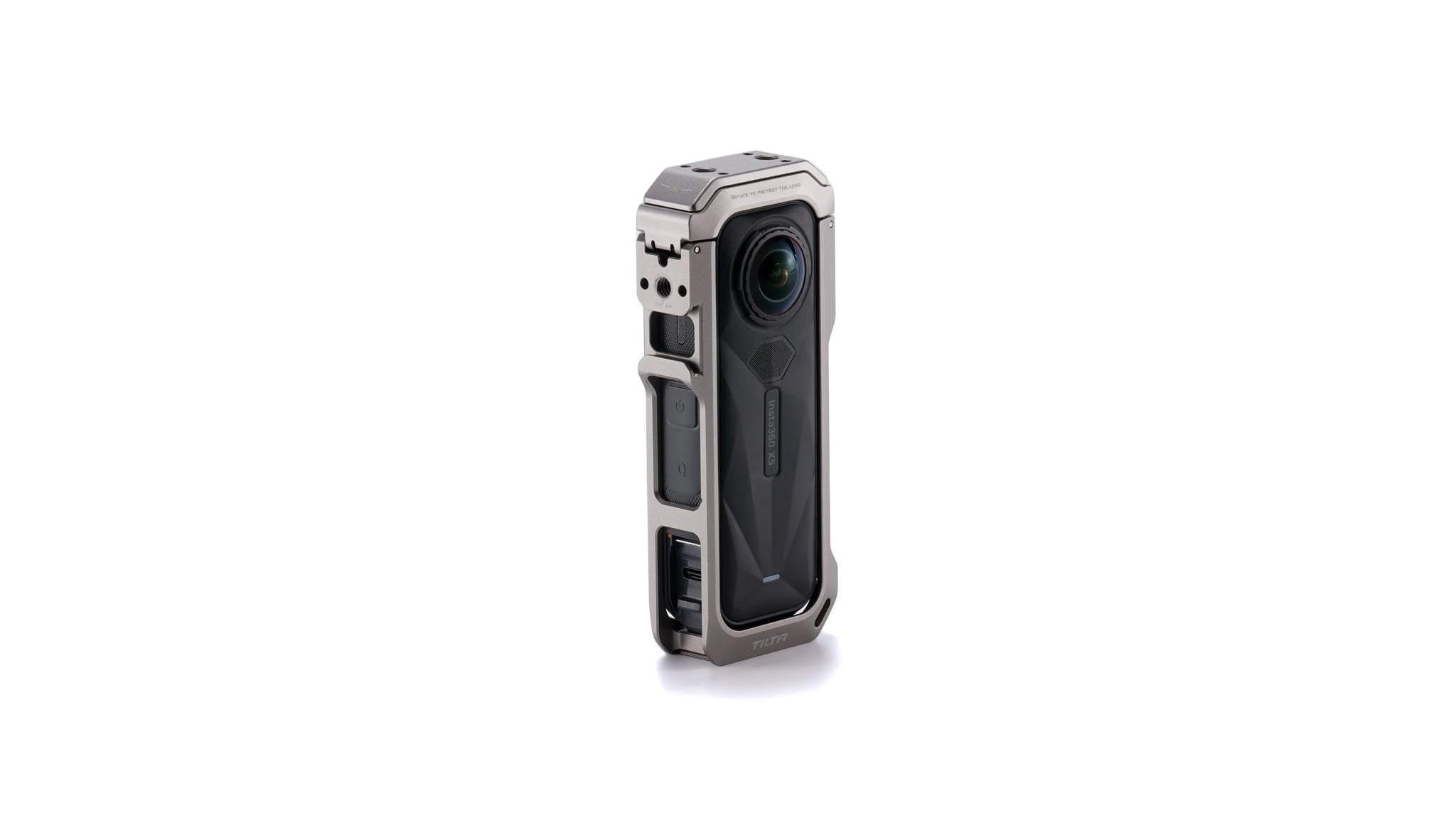 Full Camera Cage for Insta360 X5 – Titanium Grey