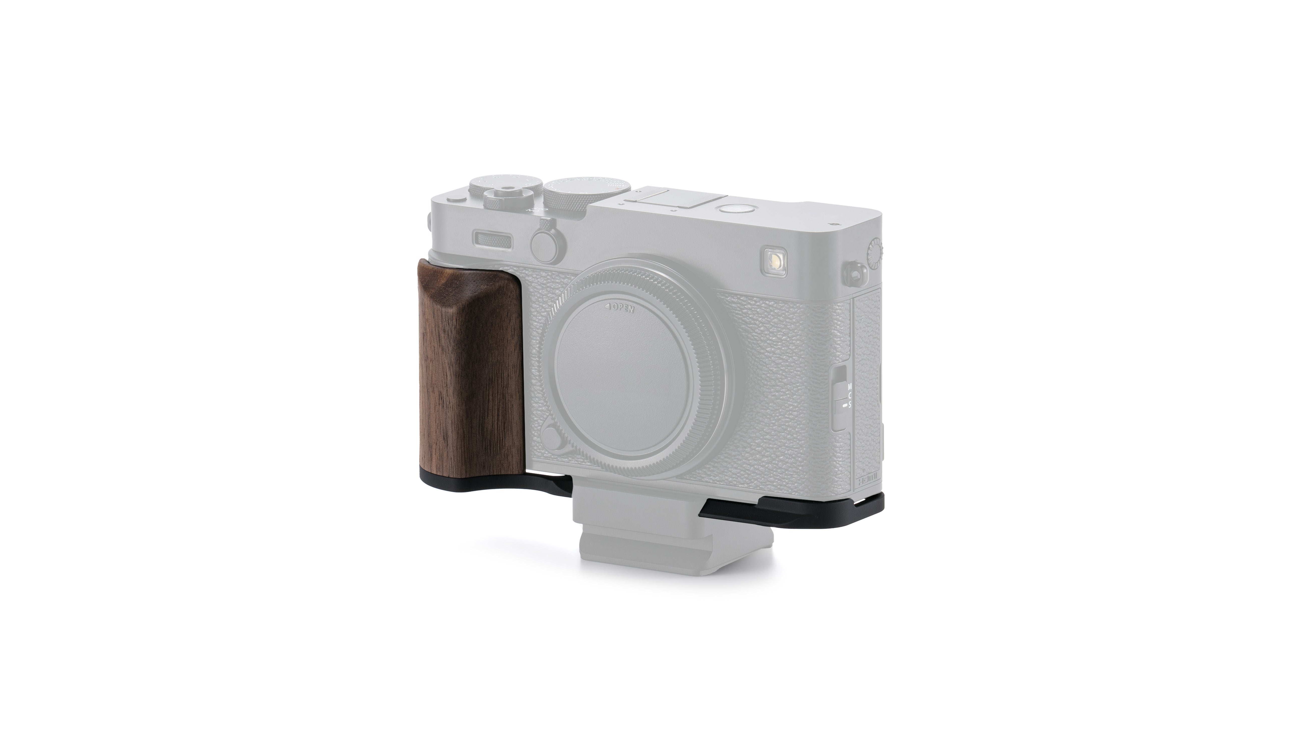 Mounting Baseplate with Wooden Grip for Fujifilm X-E5