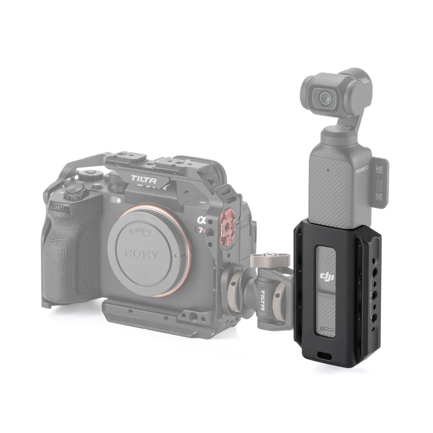 Accessory Mounting Expander for DJI Osmo Pocket 3 - Black