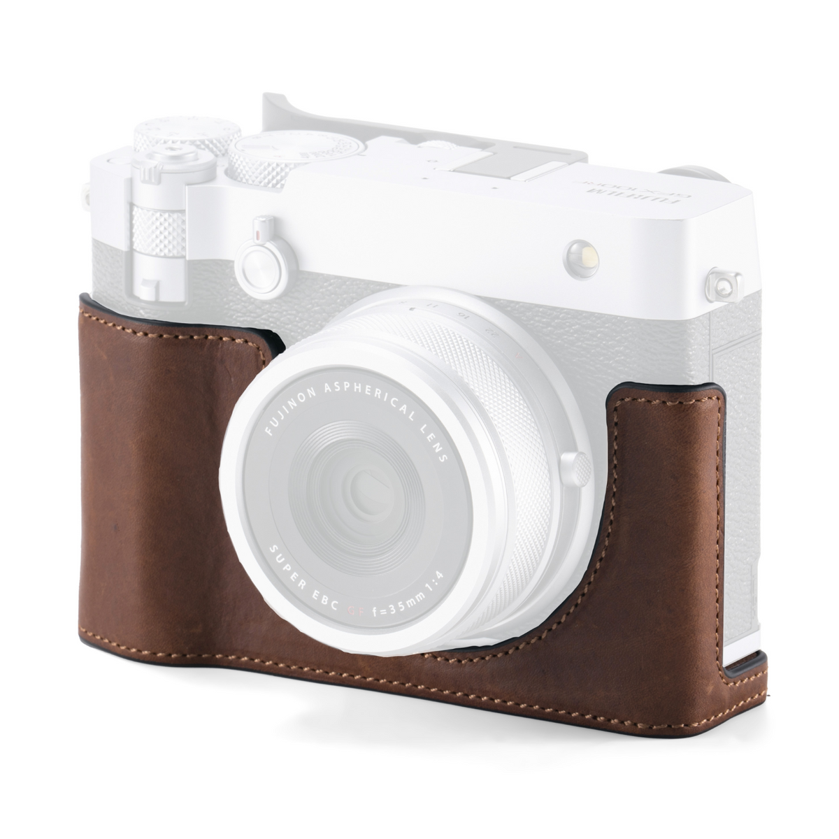 Leather Camera Case for Fujifilm GFX100RF – Brown