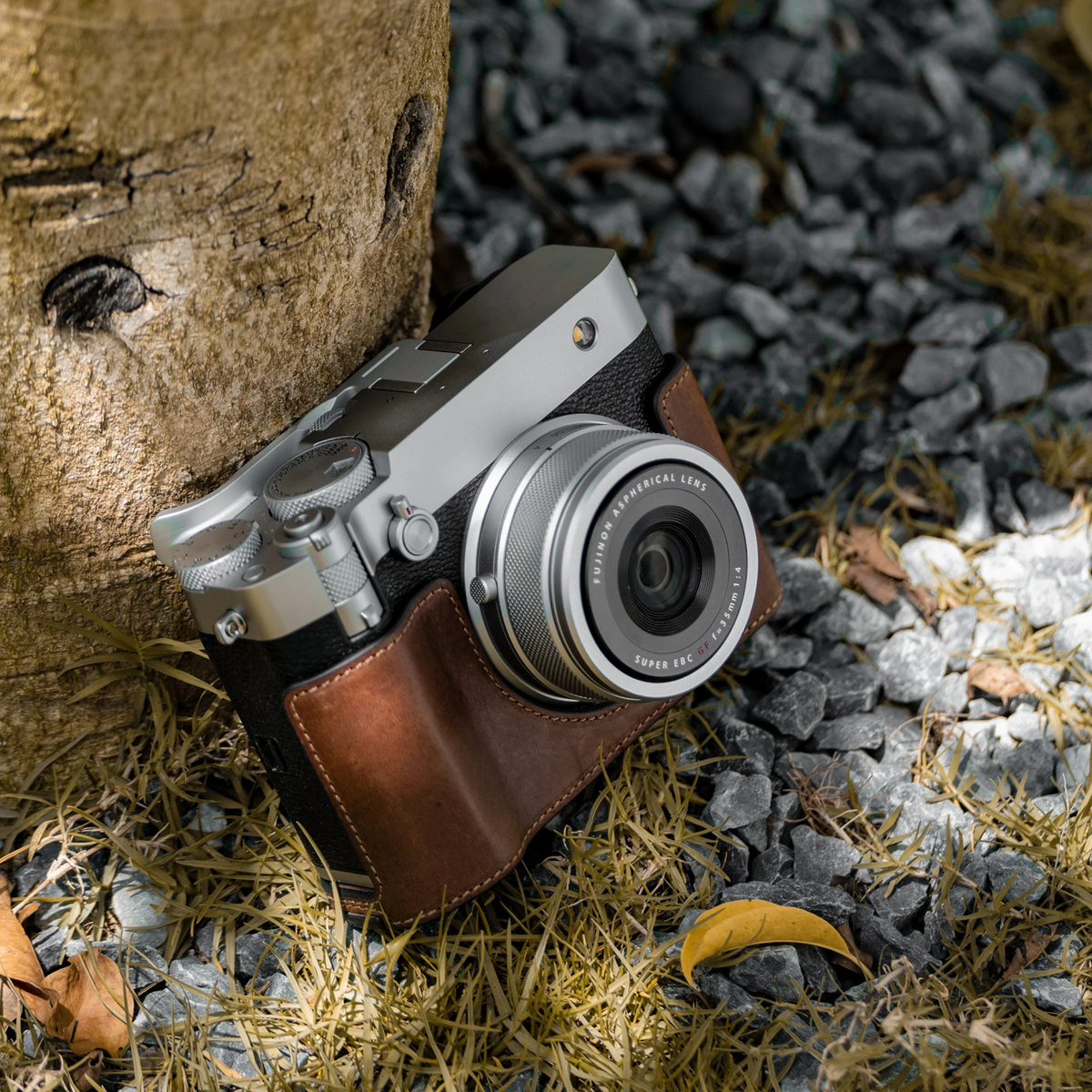 Leather Camera Case for Fujifilm GFX100RF – Brown