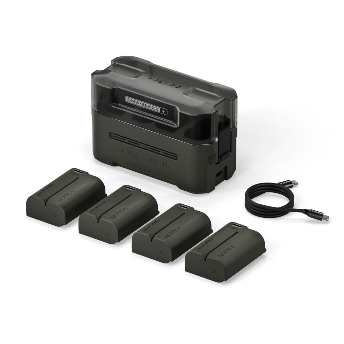 Tilta Portable Charging Station for Panasonic DMW-BLK22 Battery (4 Channel) – Green
