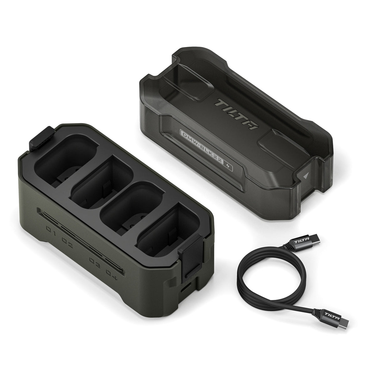 Tilta Portable Charging Station for Panasonic DMW-BLK22 Battery (4 Channel) – Green
