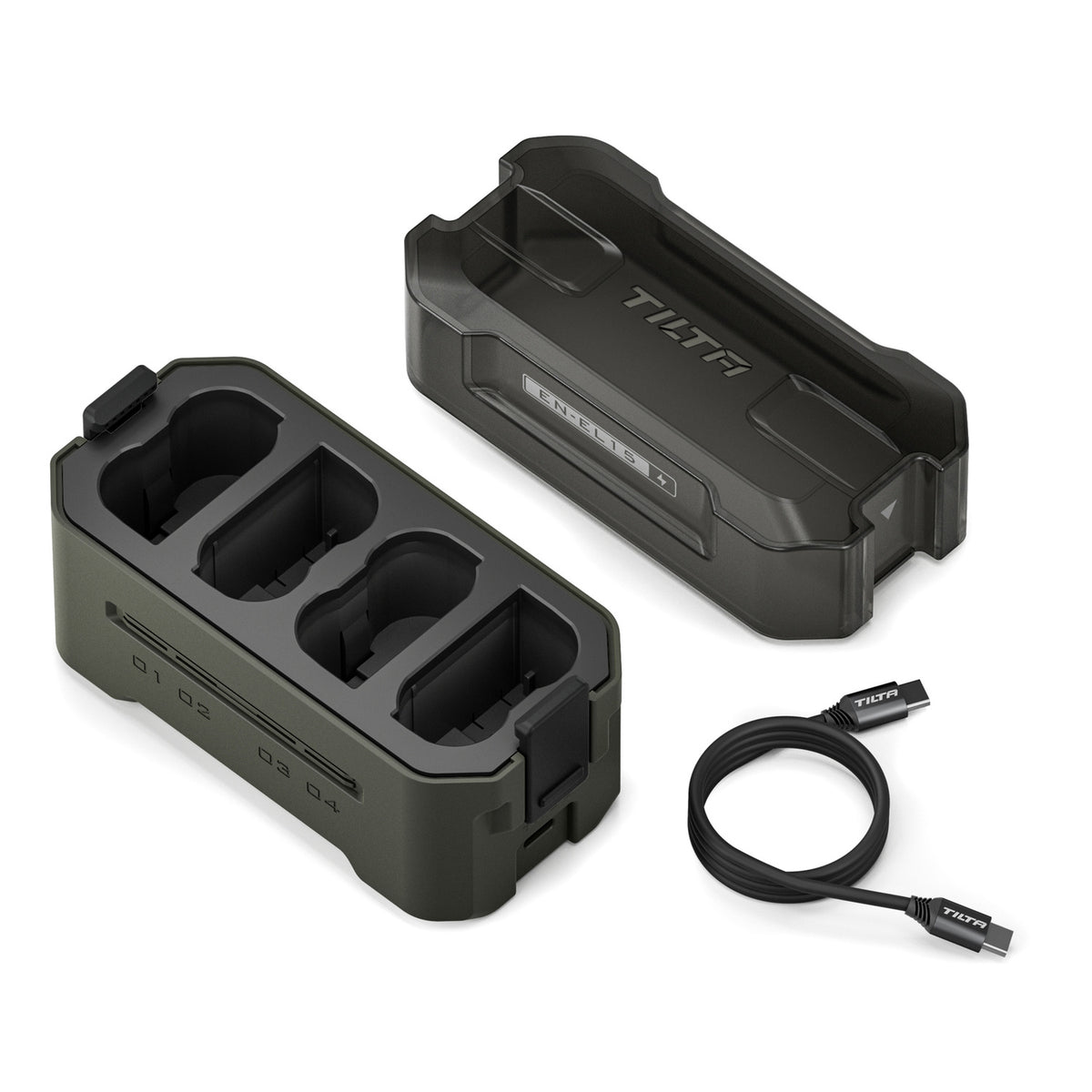 Tilta Portable Charging Station for Nikon EN-EL15C Battery (4 Channel) – Green