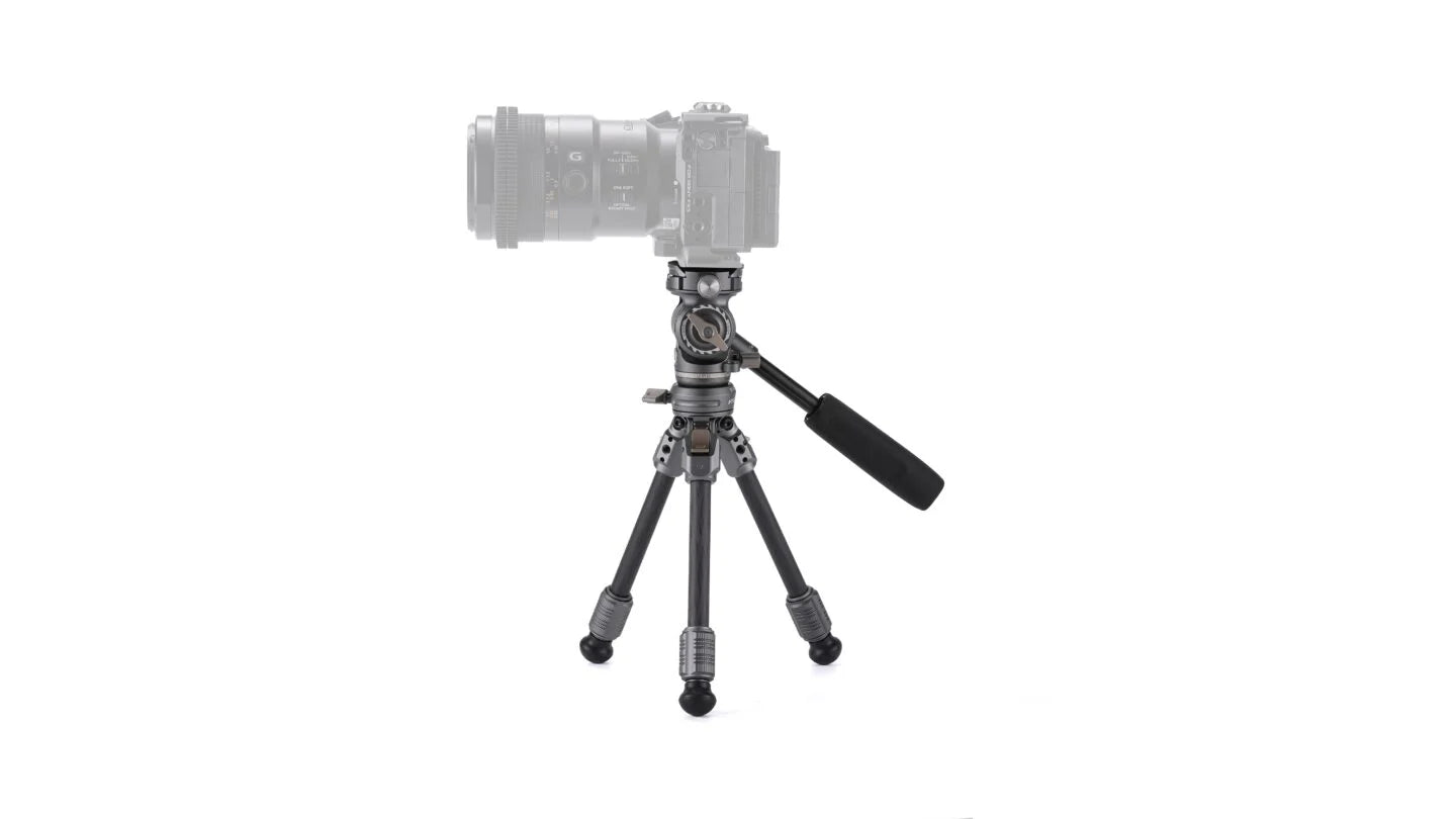Tilta Tabletop Video Fluid Head with 1-Stage Carbon Fiber Tripod Legs (3KG)