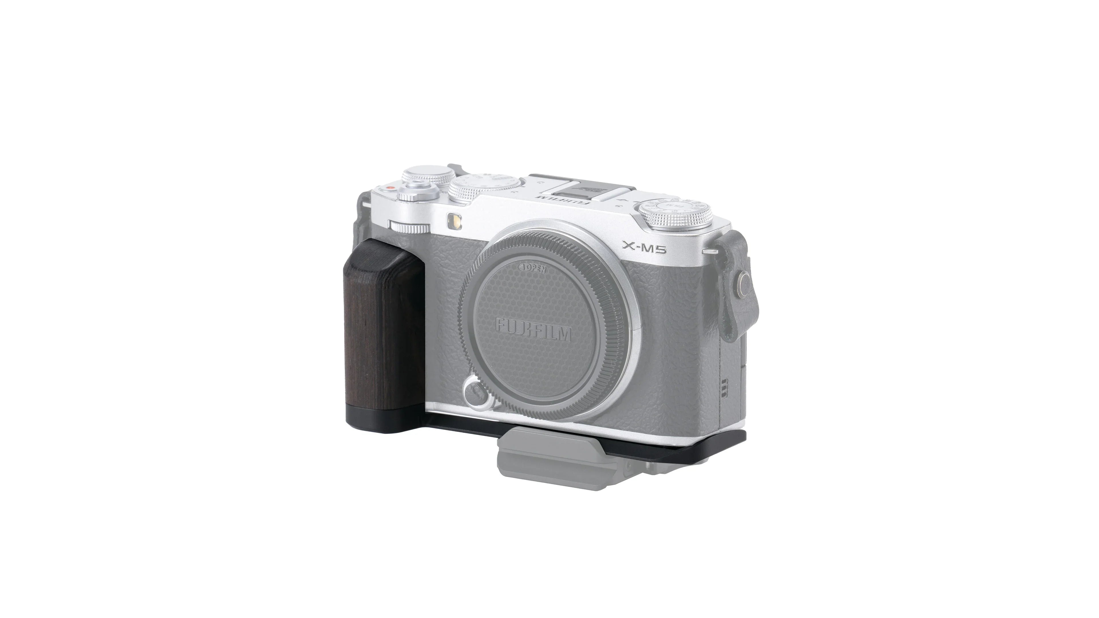 Mounting Baseplate with Wooden Grip for Fujifilm X-M5