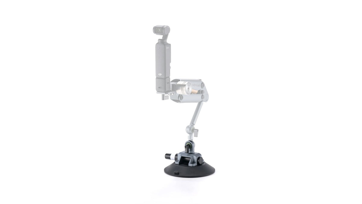 Suction Cup (6″) with Rosette Mounting Bracket - Titanium Grey