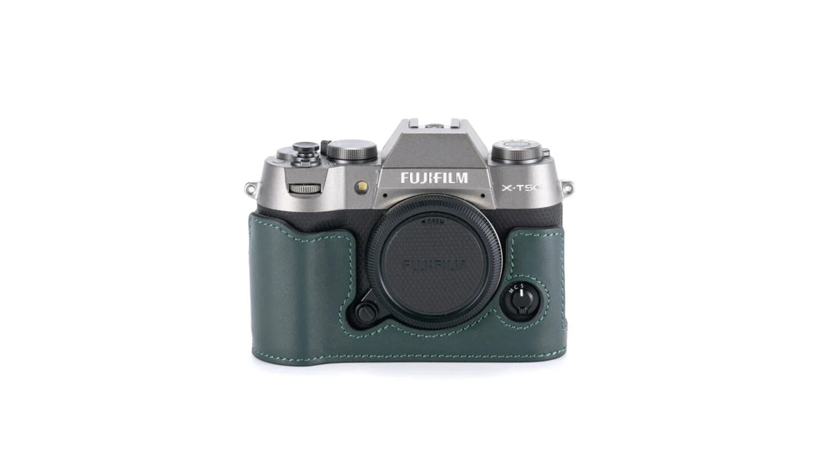 Leather Camera Case for Fujifilm X-T50 – Green