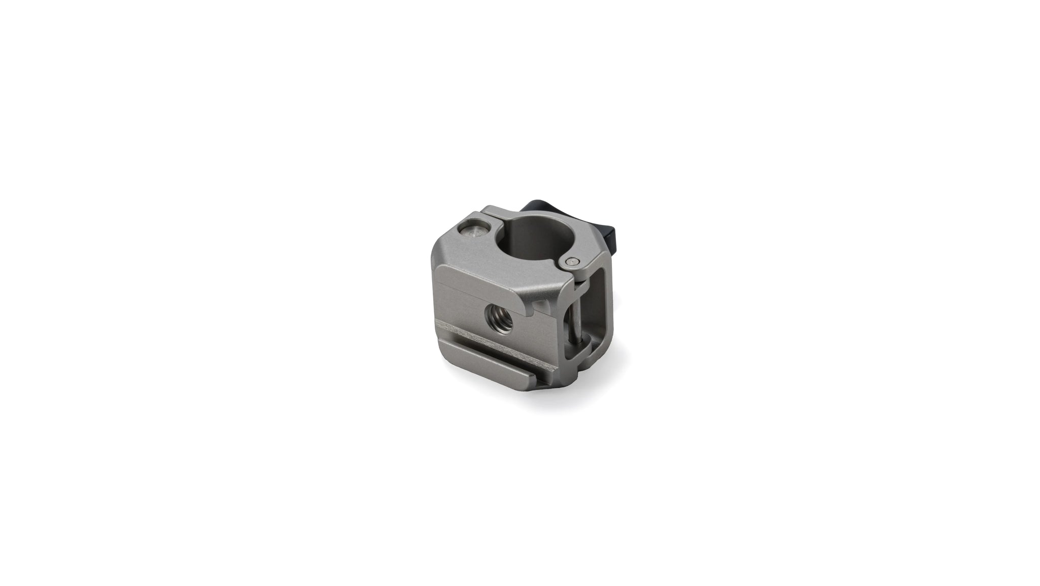 15mm Rod Clamp Mounting Adapter with Cold Shoe (1/4″-20) – Titanium White