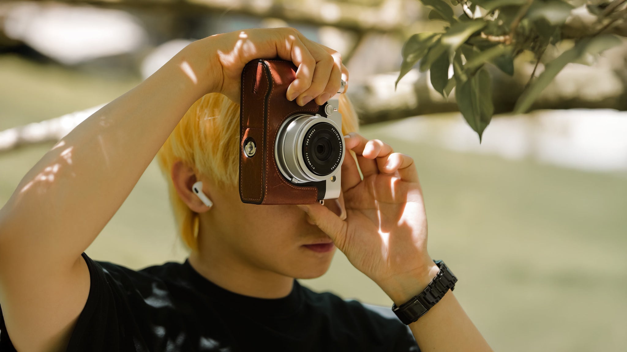 Leather Camera Case for Fujifilm GFX100RF – Brown