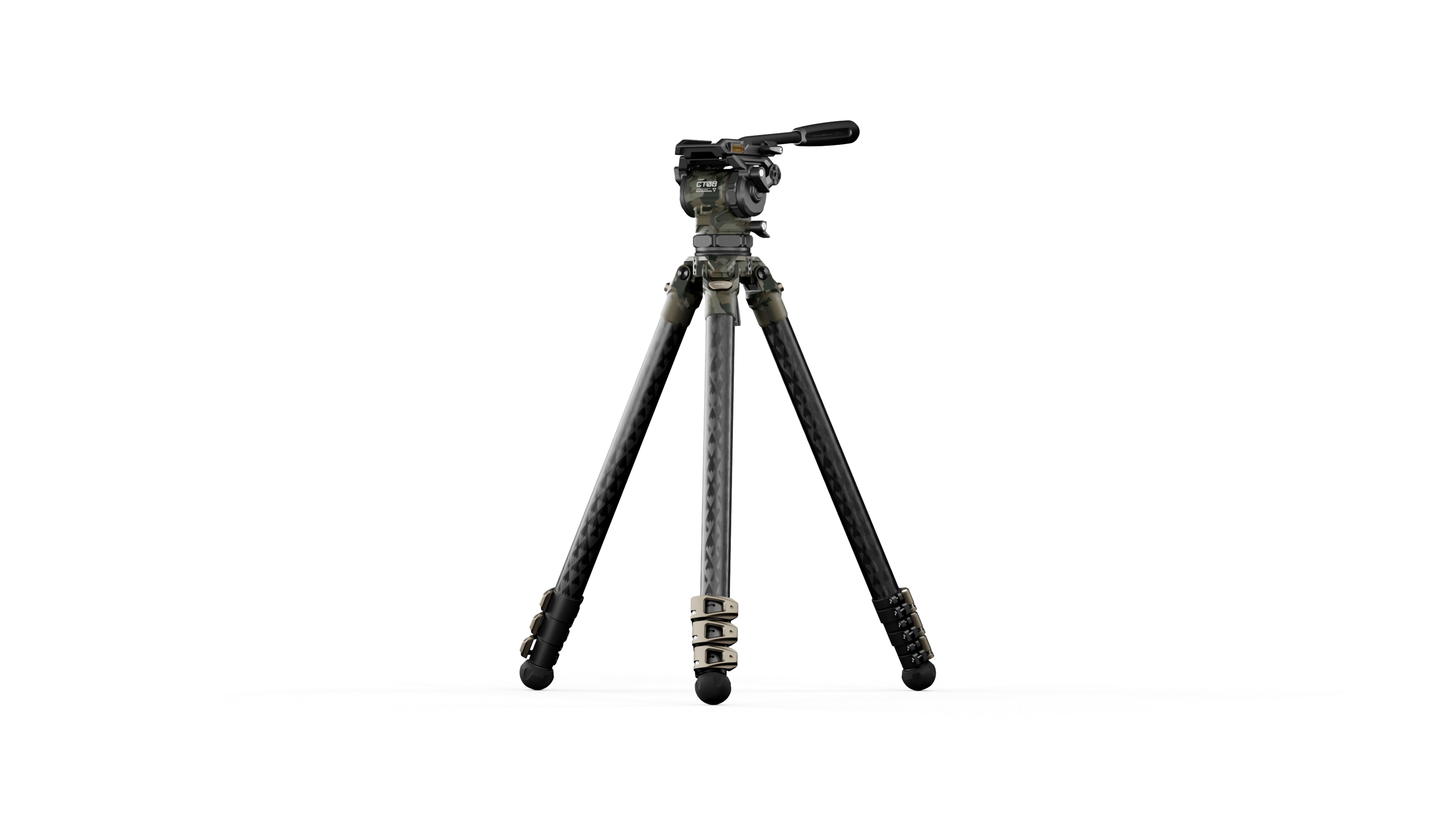Tilta CT08 75mm Cine Fluid Head with 3-Stage Carbon Fiber Tripod Legs (8KG)