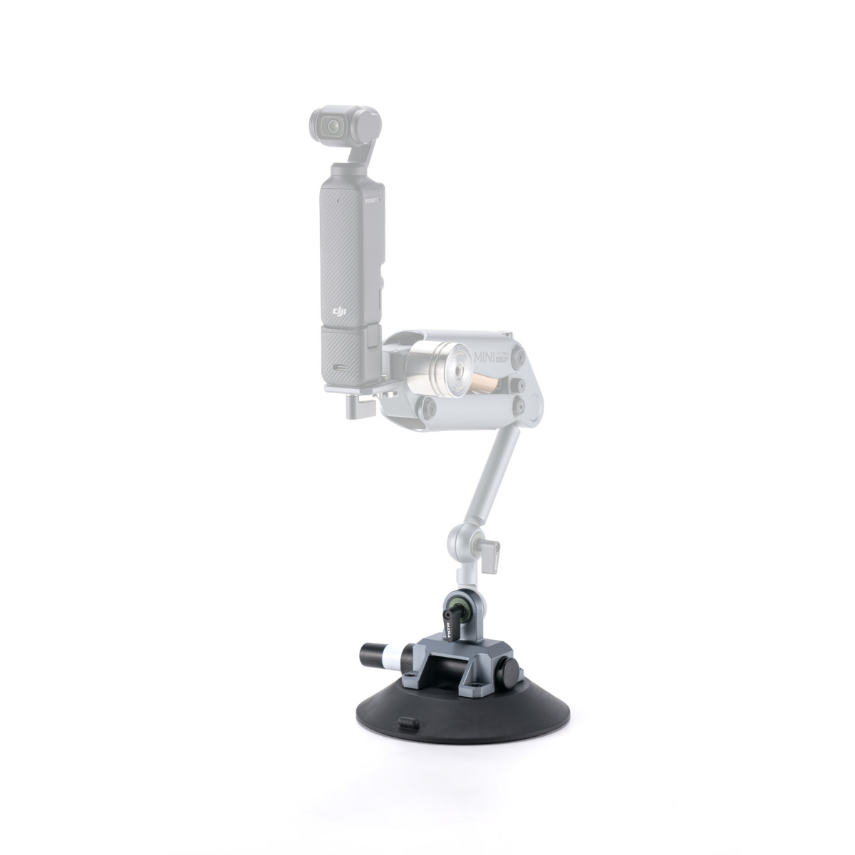 Suction Cup (6″)  with Rosette Mounting Bracket - Titanium Grey