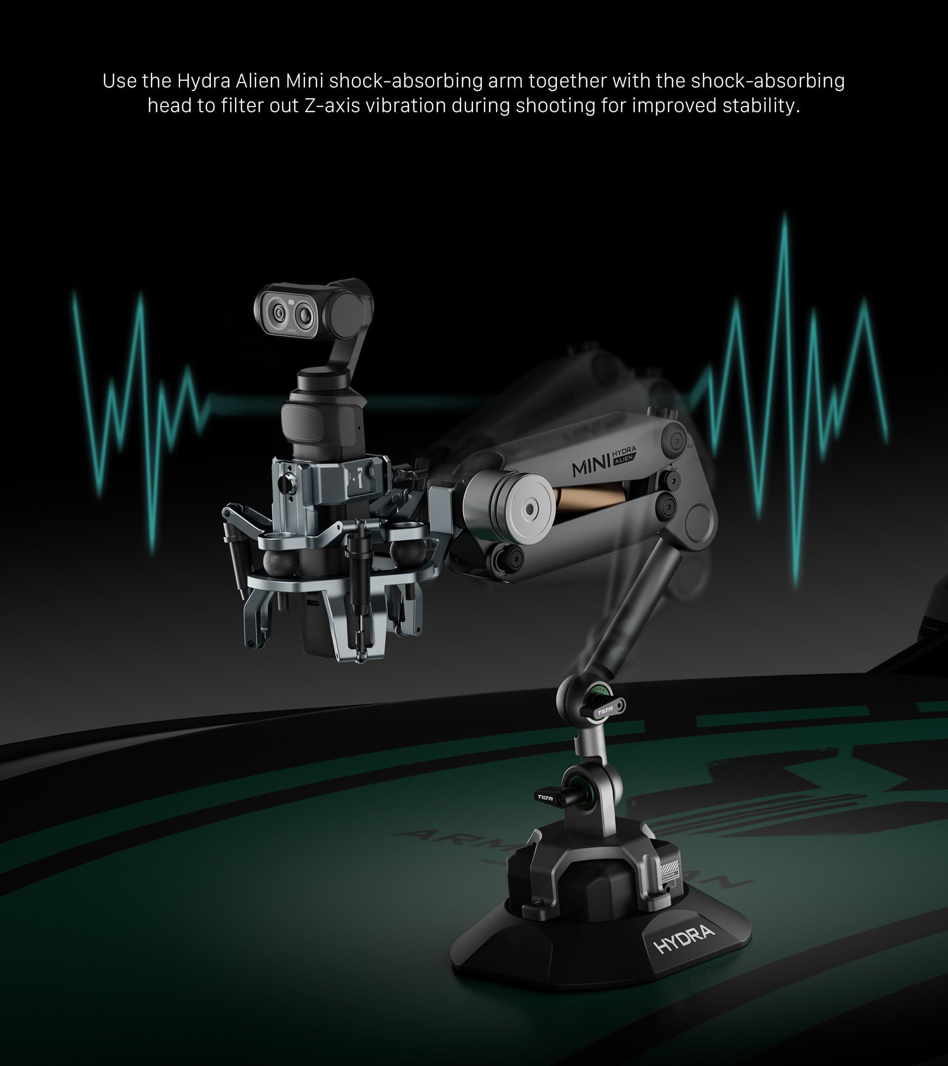 Shock Absorbing Head for Hydra Alien Mini (Luna) – Titanium Gray