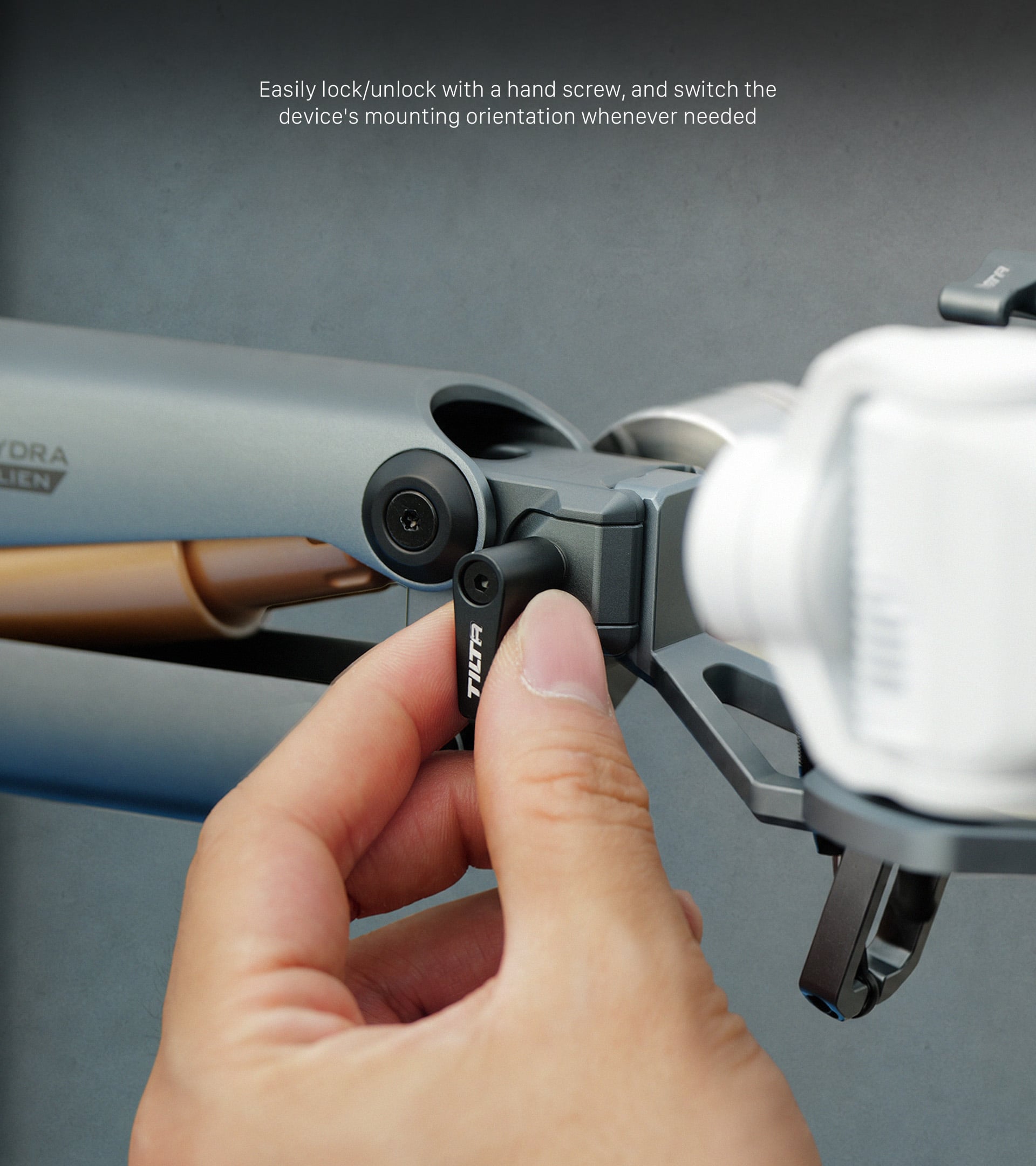 Shock Absorbing Head for Hydra Alien Mini (Luna) – Titanium Gray