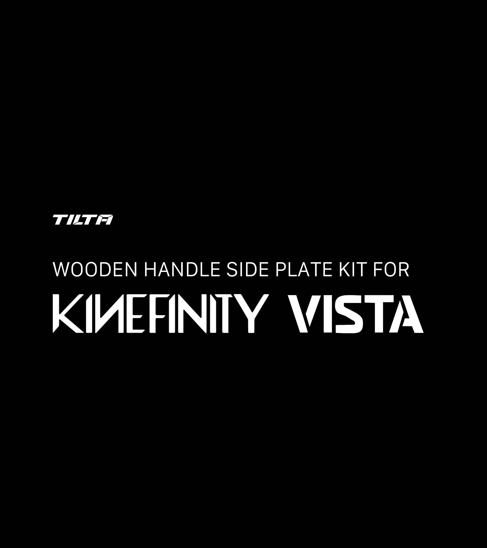 Wooden Handle Side Plate Kit for Kinefinity Vista - Black feature