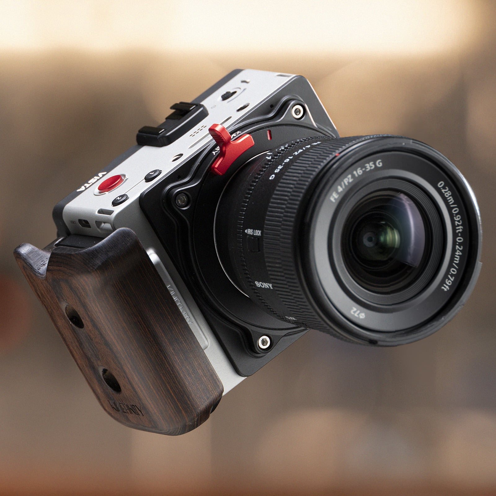 Wooden Handle Side Plate Kit for Kinefinity Vista - Black feature