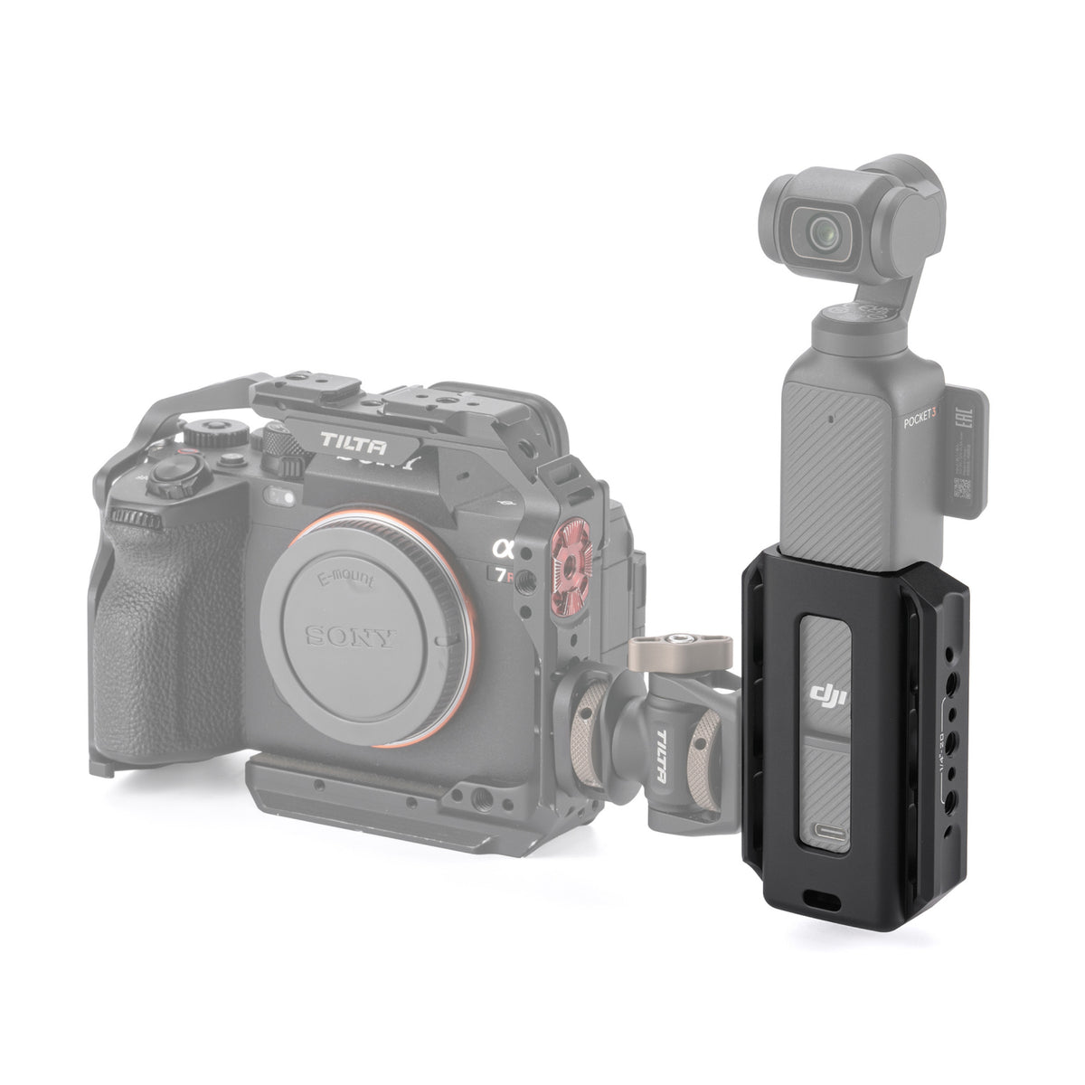 Accessory Mounting Expander for DJI Osmo Pocket 3 - Black