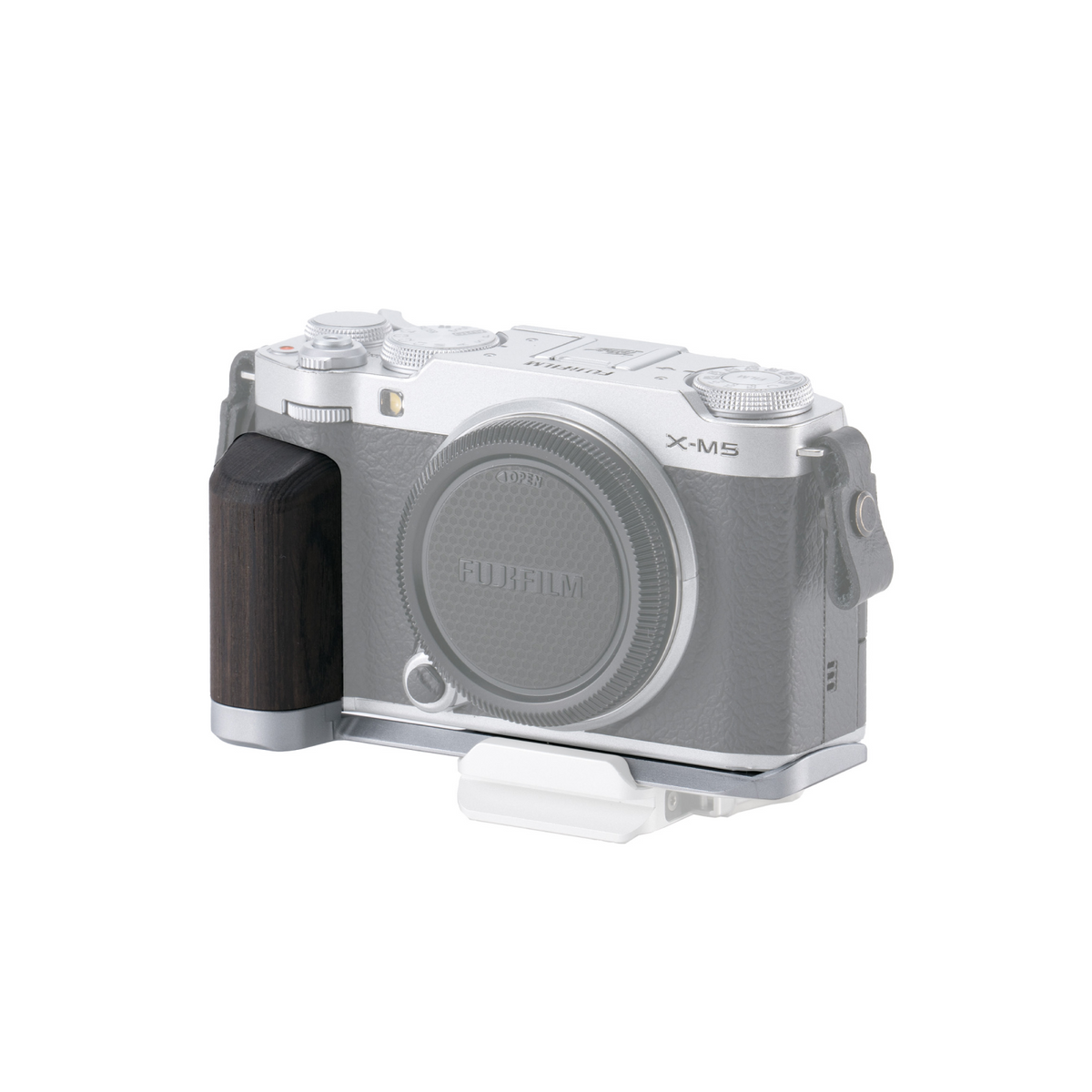 Mounting Baseplate with Wooden Grip for Fujifilm X-M5