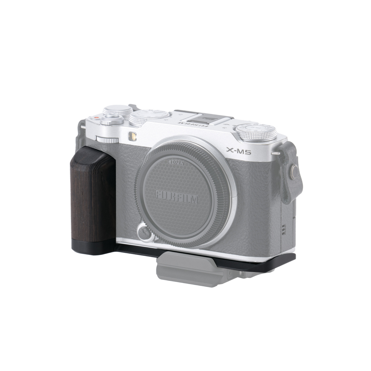 Mounting Baseplate with Wooden Grip for Fujifilm X-M5