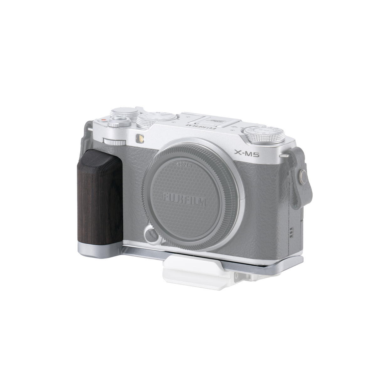 Mounting Baseplate with Wooden Grip for Fujifilm X-M5