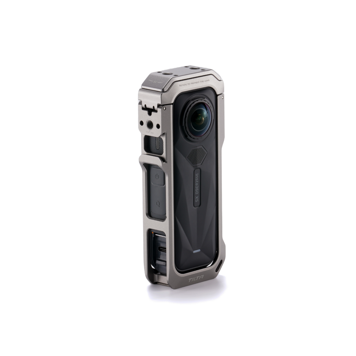 Full Camera Cage for Insta360 X5 – Titanium Grey