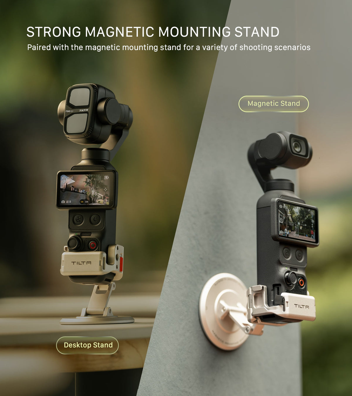 Magnetic Accessory Mounting Kit for Osmo Pocket 4 - Titanium White