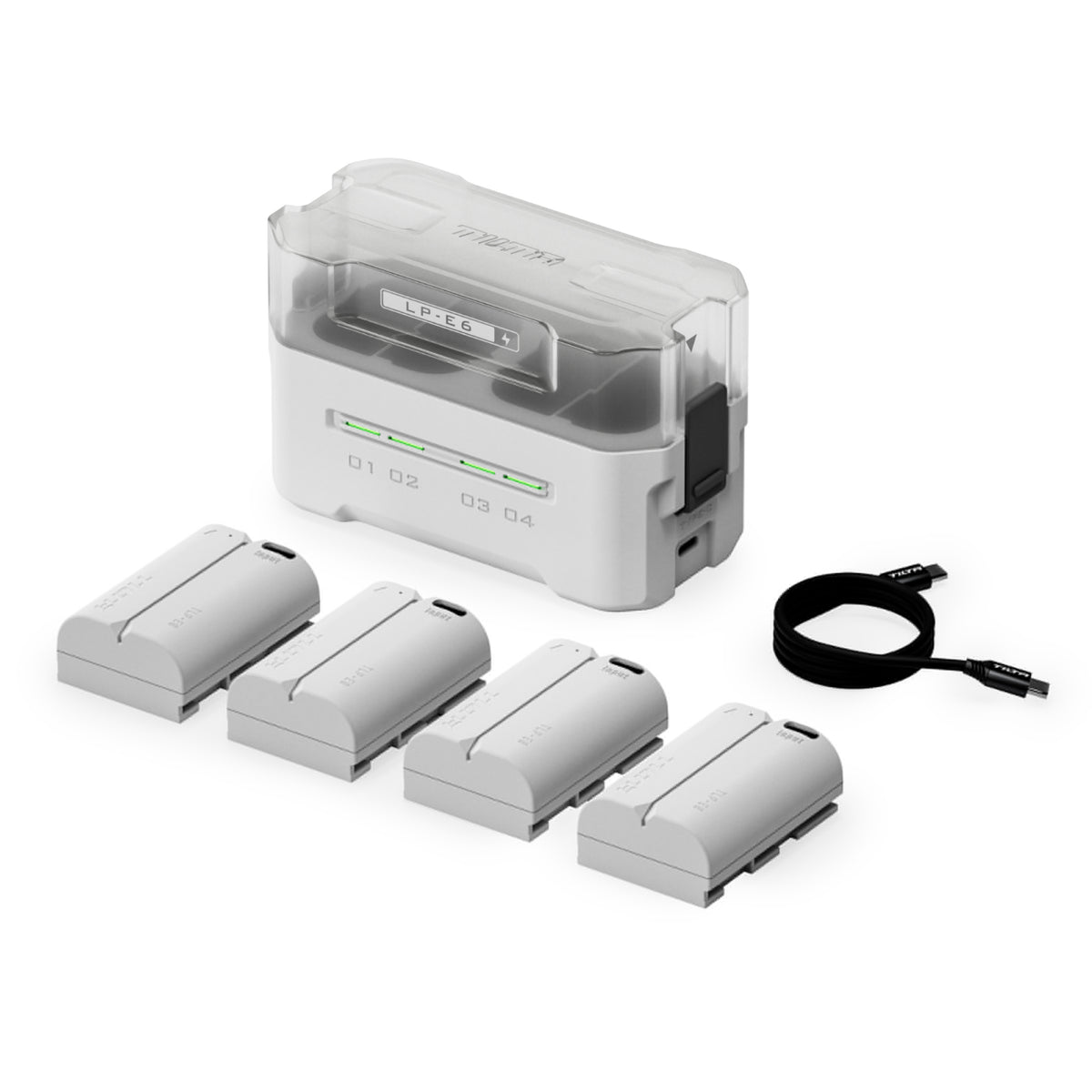Tilta Portable Charging Station for Canon LP-E6 Battery (4 Channel) – Green