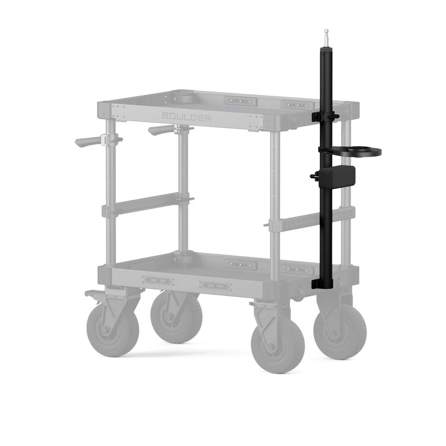 Fluid Head and Steadicam Mounting Kit for Boulder Camera Cart – Black