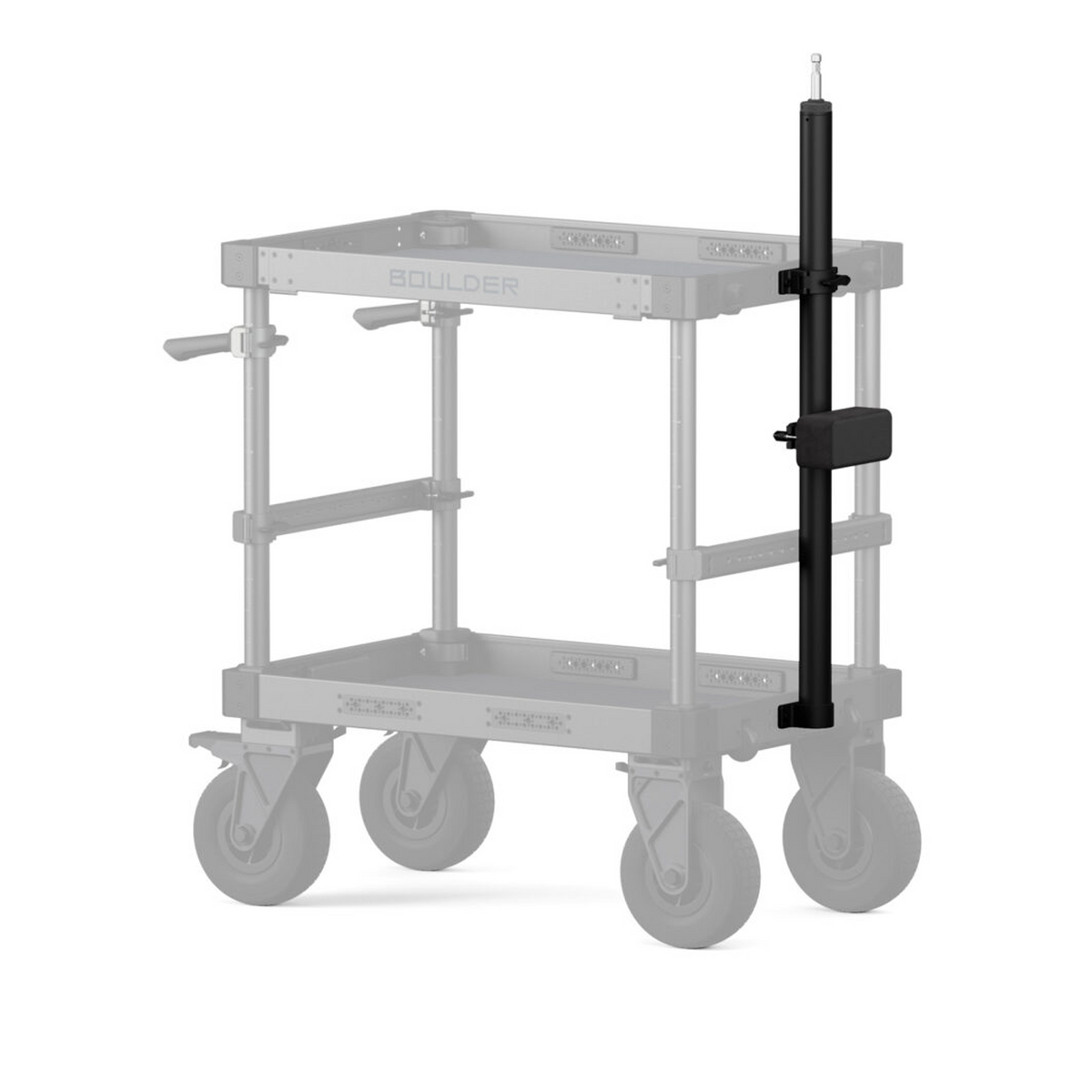 Fluid Head and Steadicam Mounting Kit for Boulder Camera Cart – Black