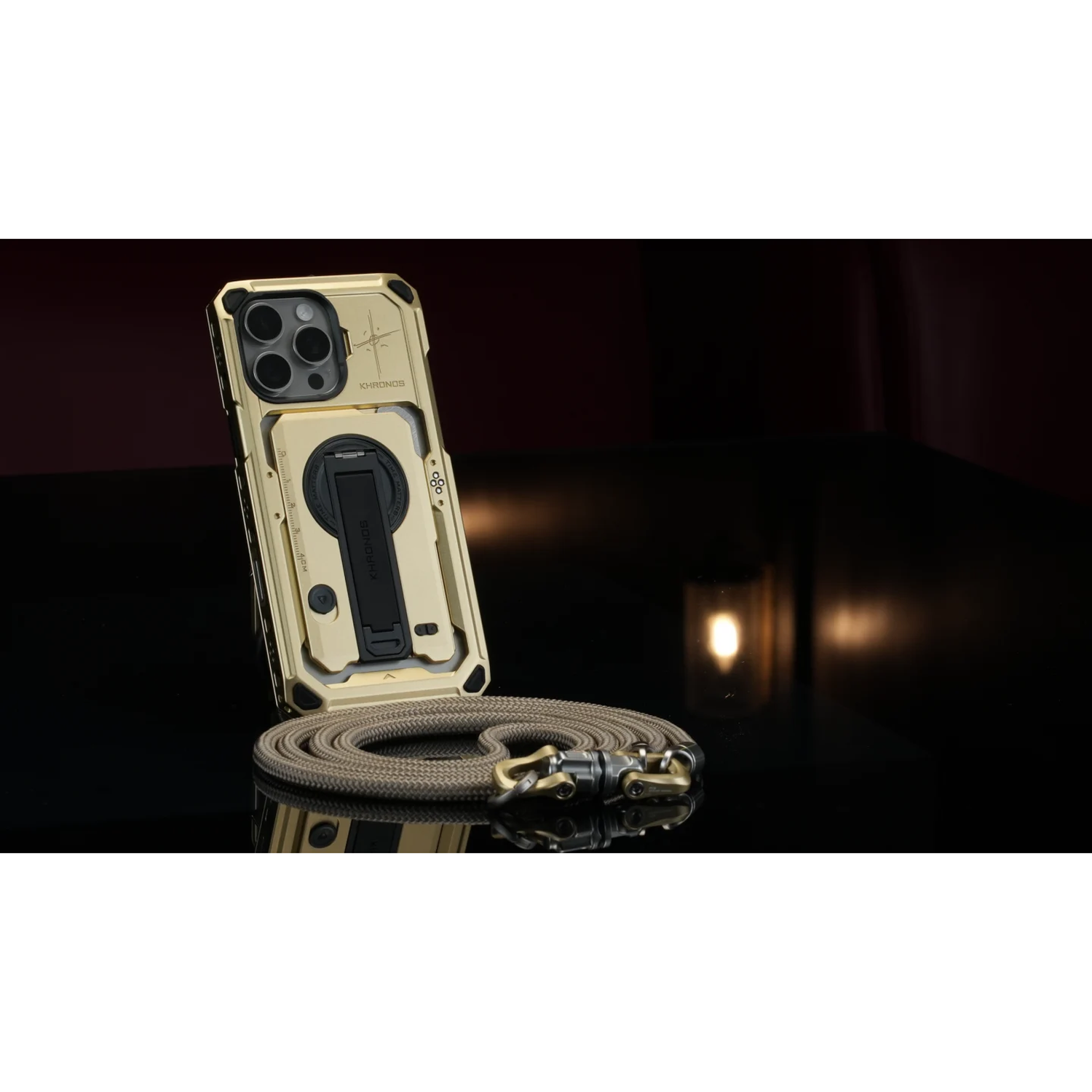 Khronos x On the Roam iPhone 16 Pro/Pro Max Case - Gold