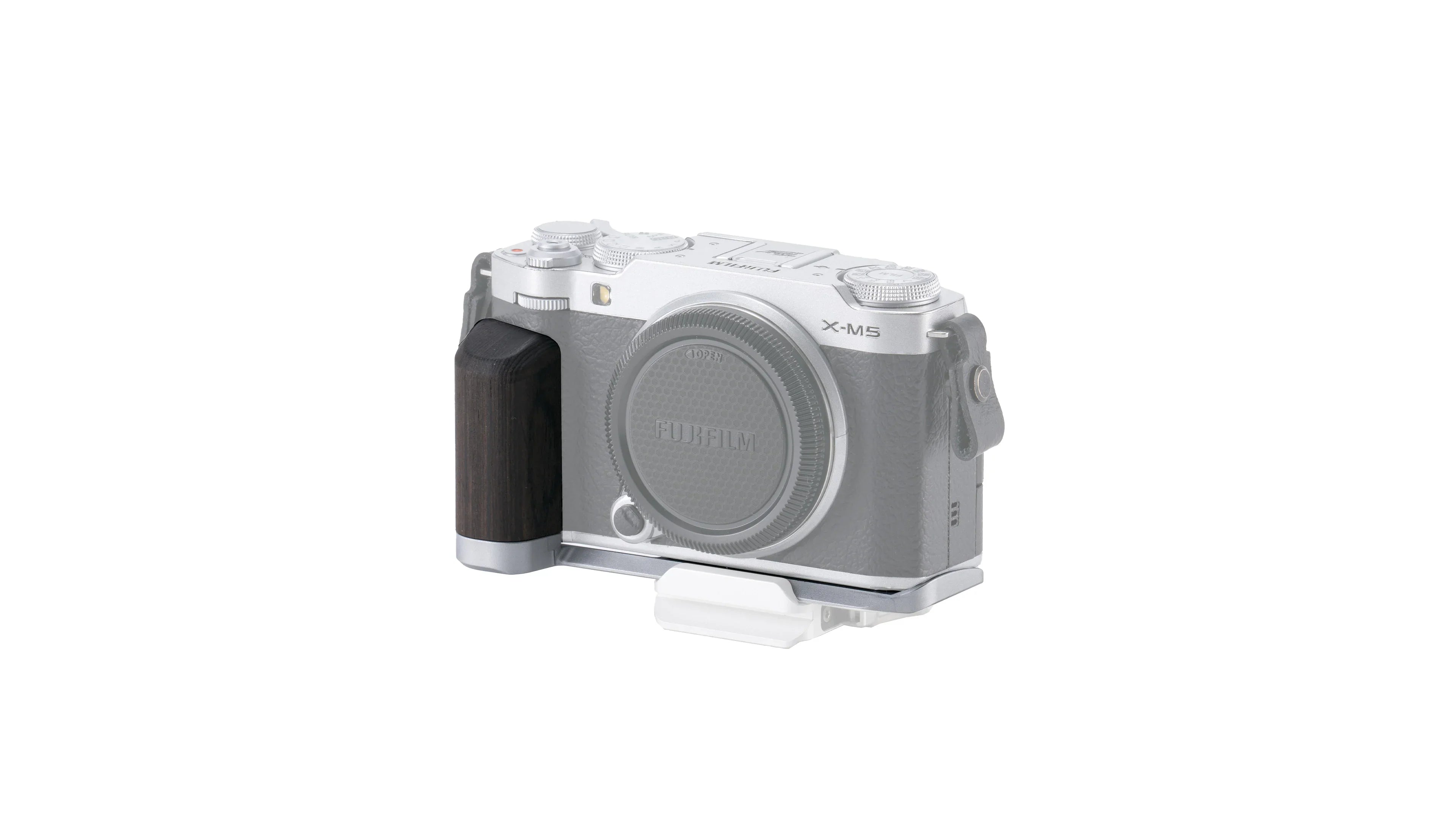 Mounting Baseplate with Wooden Grip for Fujifilm X-M5
