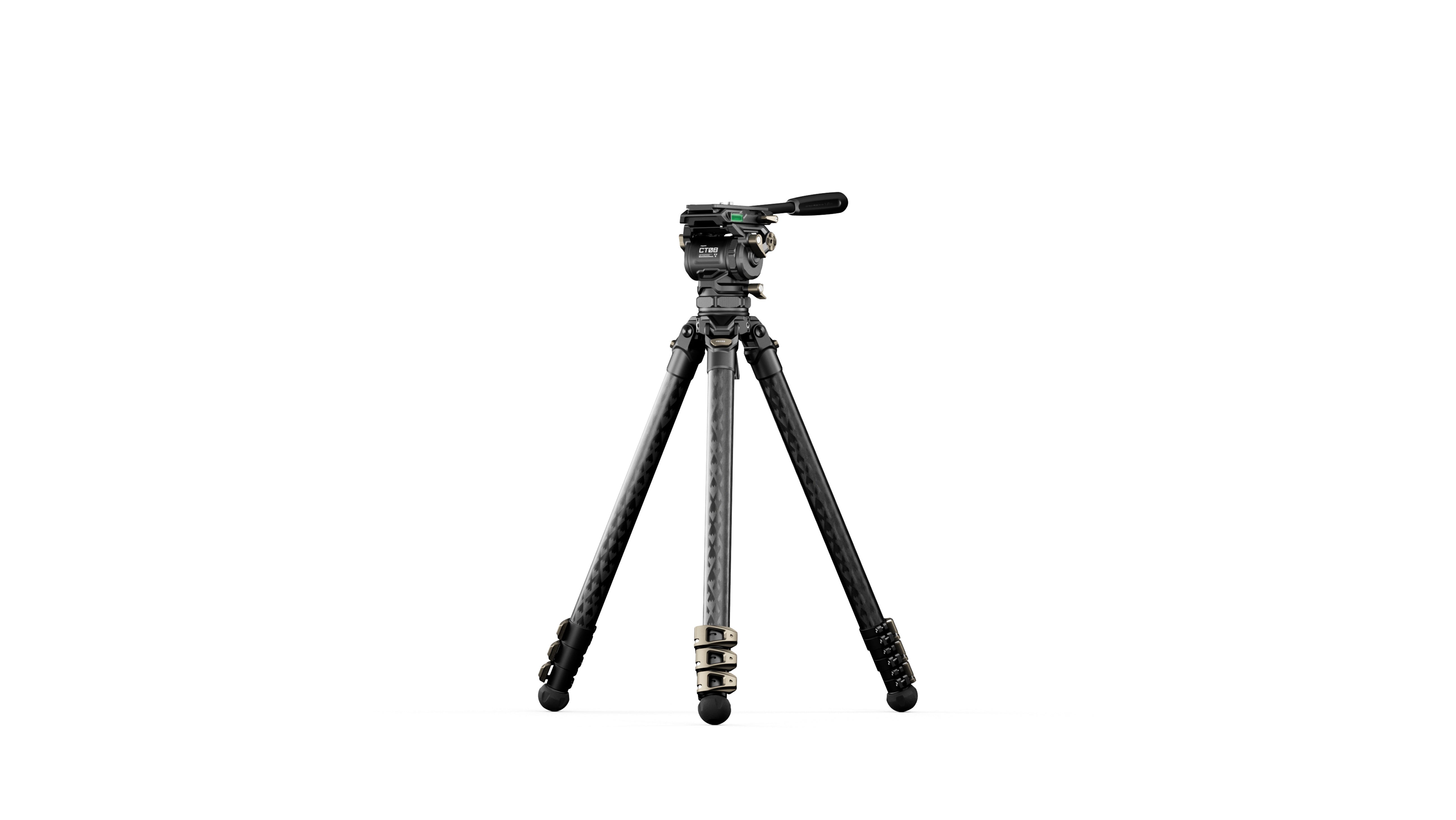 Tilta CT08 75mm Cine Fluid Head with 3-Stage Carbon Fiber Tripod Legs (8KG)