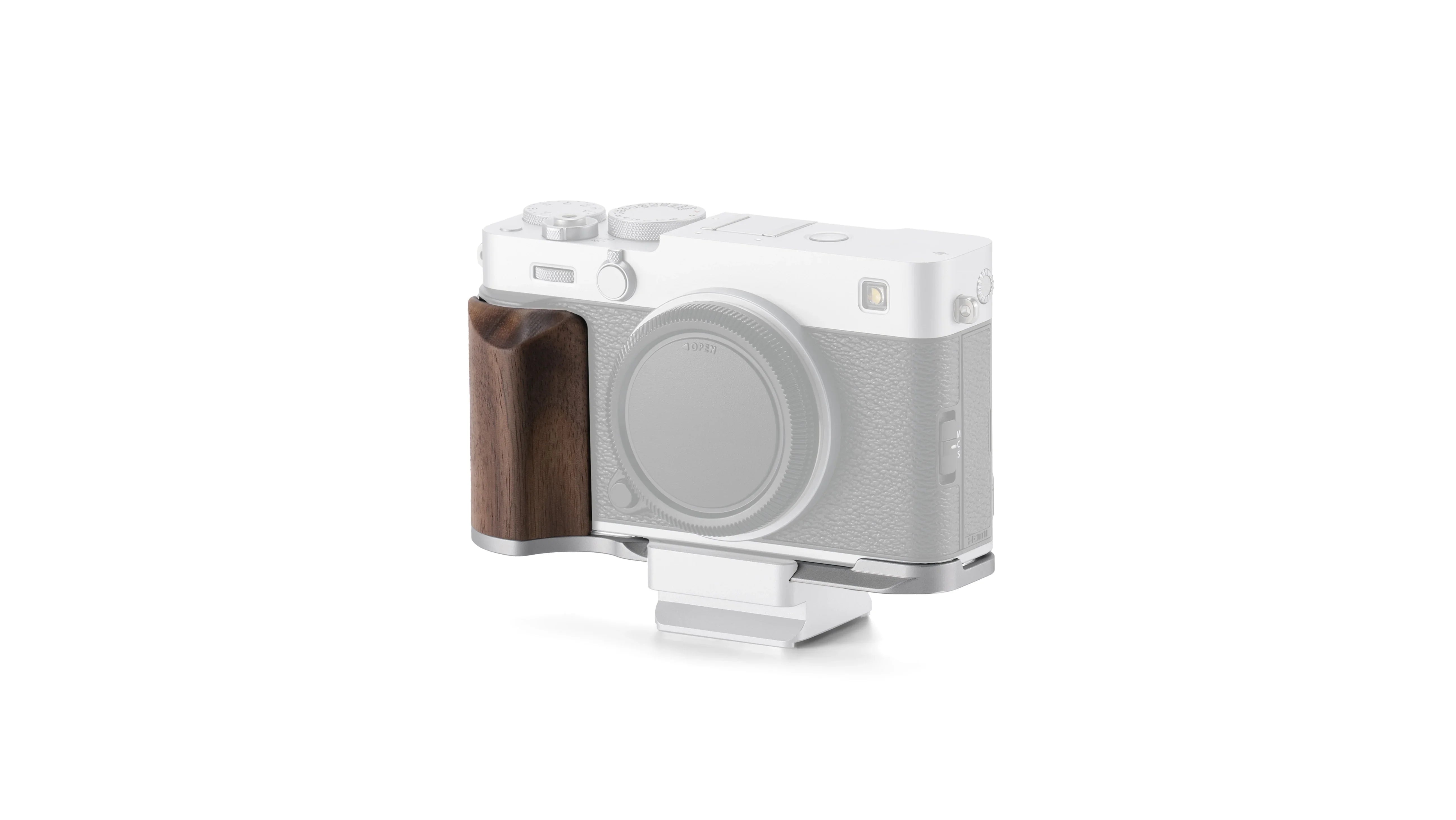 Mounting Baseplate with Wooden Grip for Fujifilm X-E5