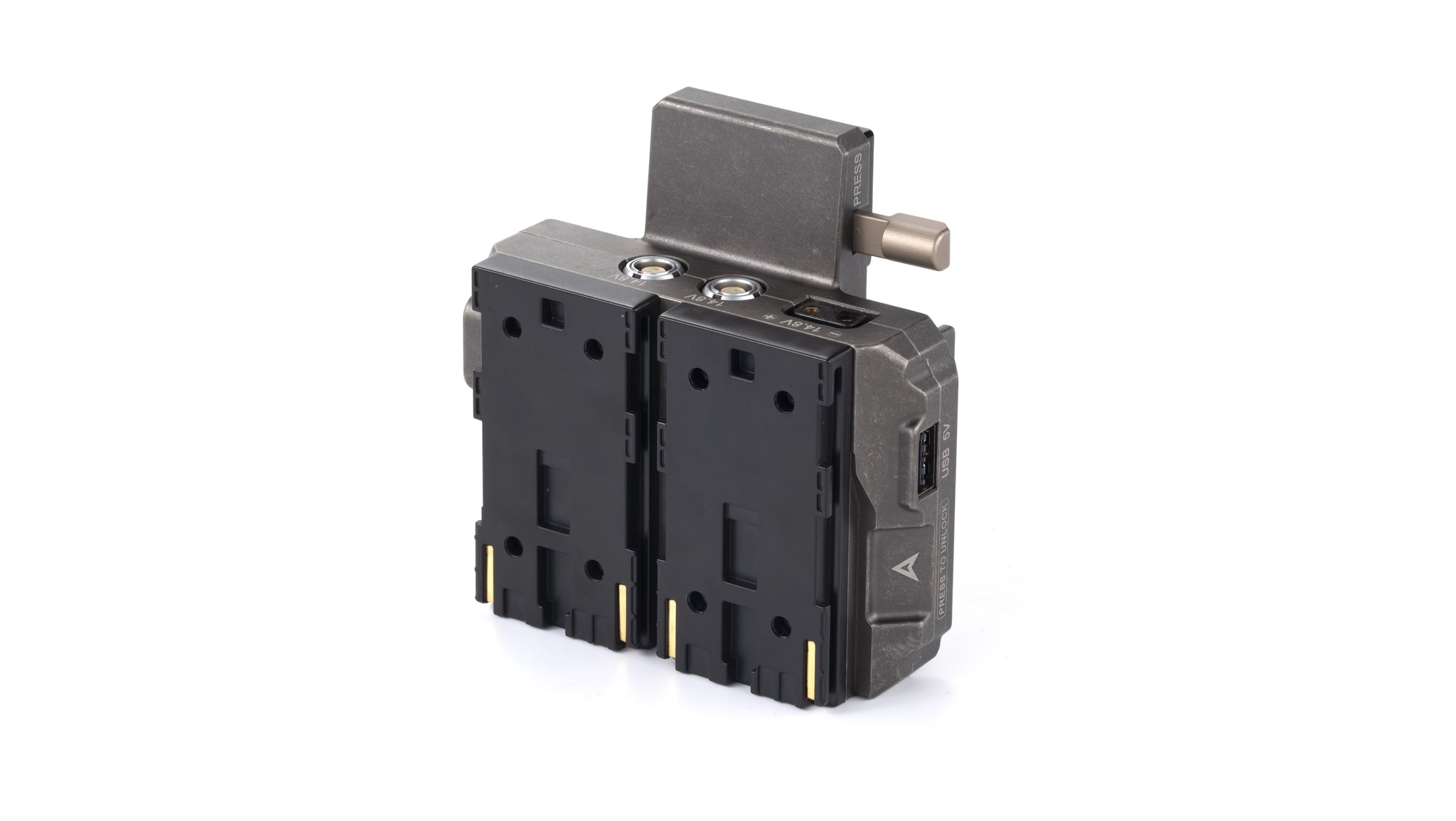 Dual Canon BP to V Mount Adapter Battery Plate for RED Komodo (Vertical)