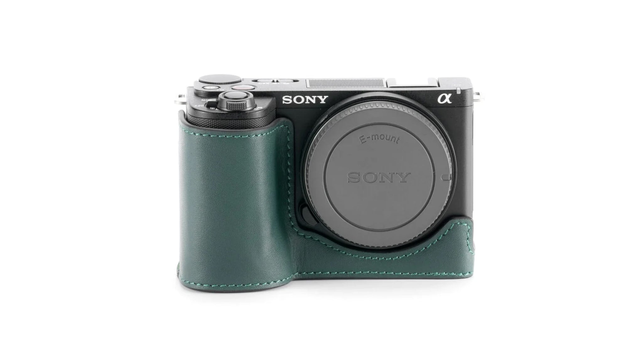 Leather Camera Case for Sony ZV-E10 II – Green