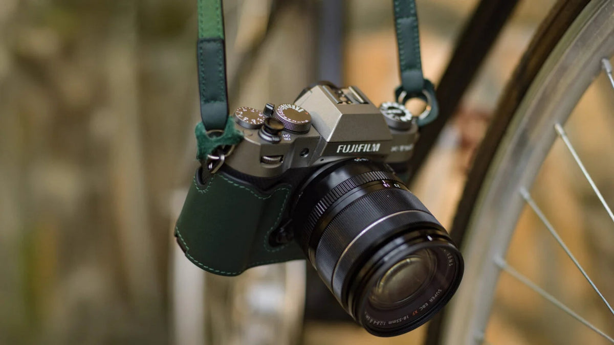 Leather Camera Case for Fujifilm X-T50 – Green