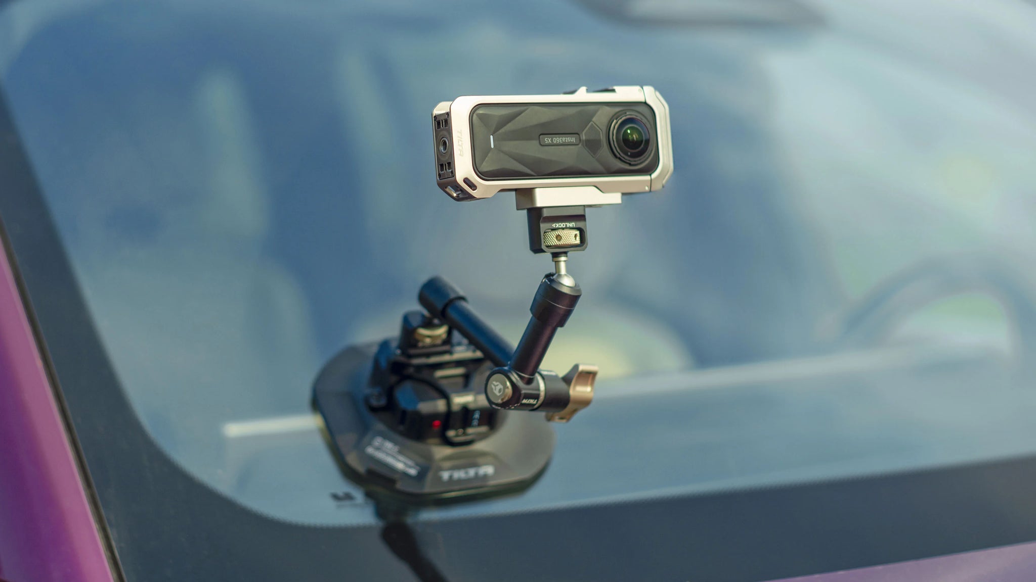 Full Camera Cage for Insta360 X5 – Titanium Grey