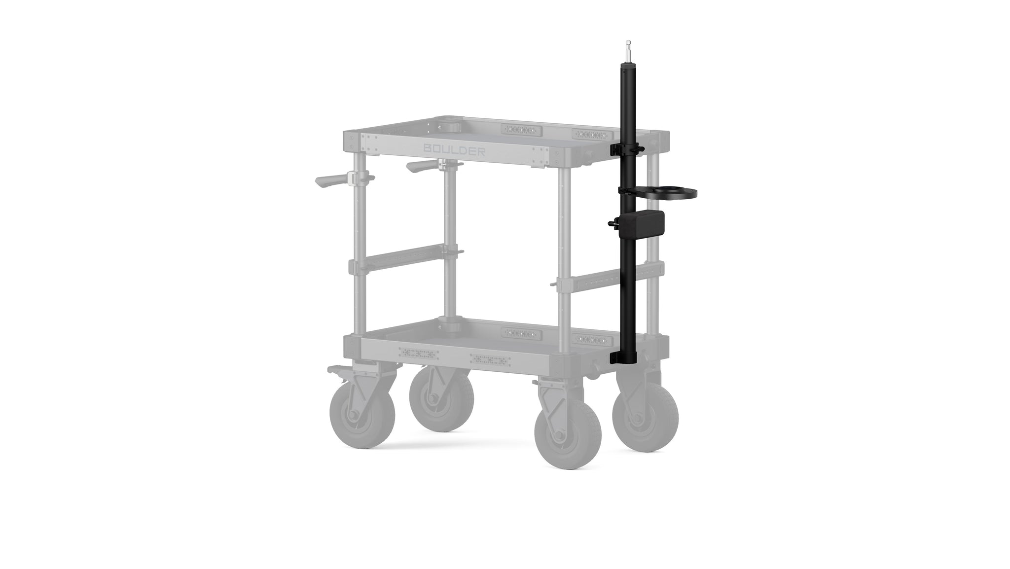 Fluid Head and Steadicam Mounting Kit for Boulder Camera Cart – Black